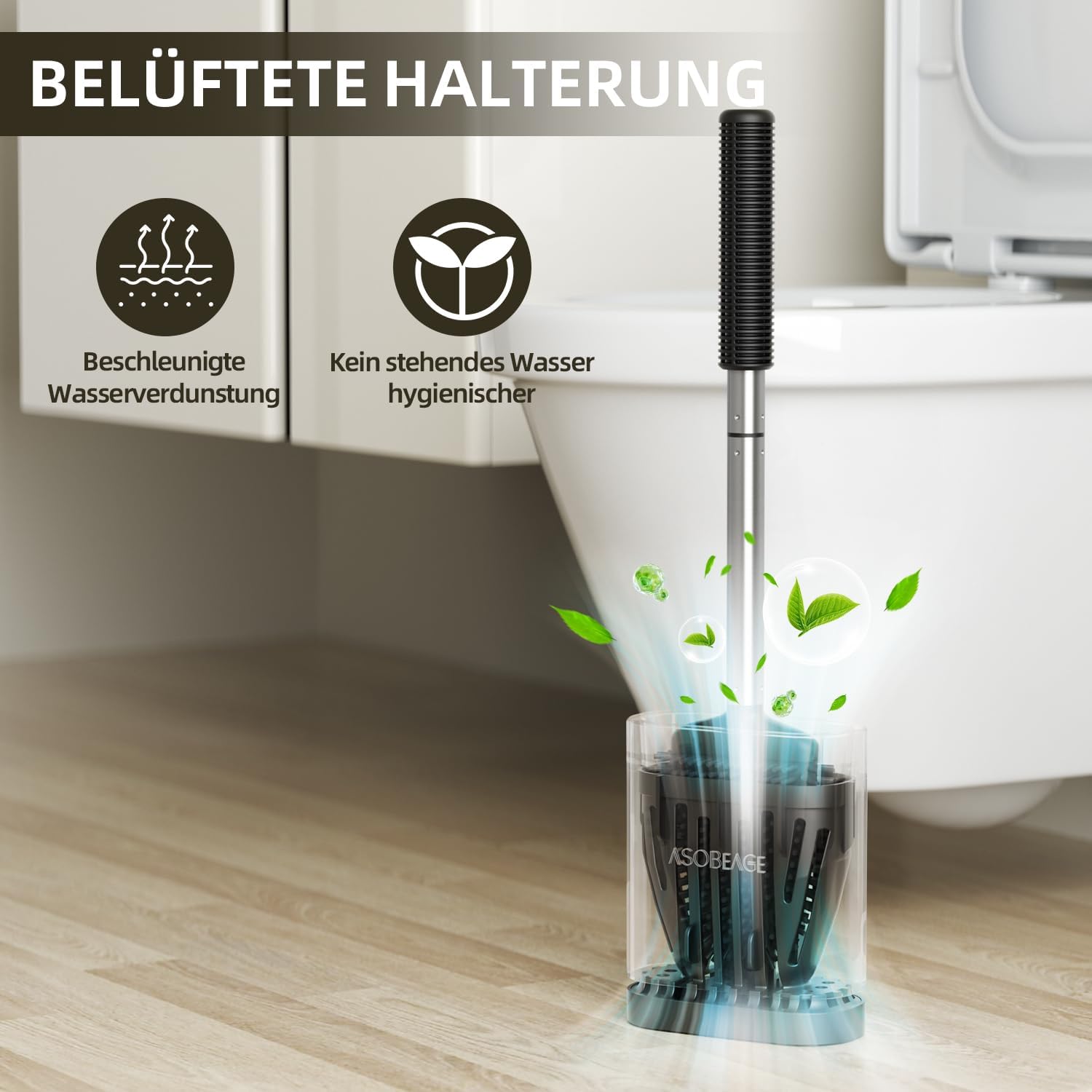 Thumbnail 4 de ASOBEAGE Silikon Toilettenbürste Flexkopf