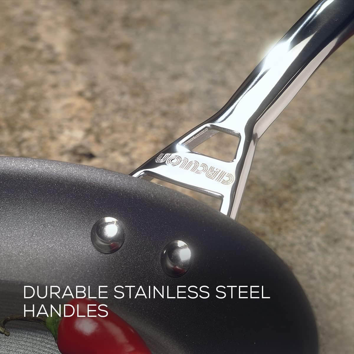 Thumbnail 5 de Circulon Infinite Induction Wok Non Stick 36cm with Stainless Steel Lid (Black)