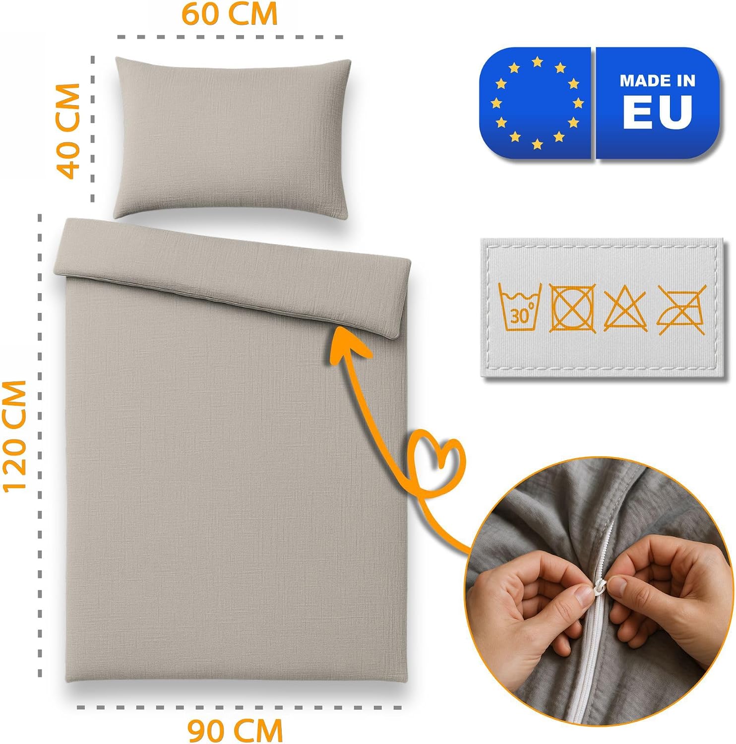 Detalle de Totsy Baby Mousseline housse de couette 90x120