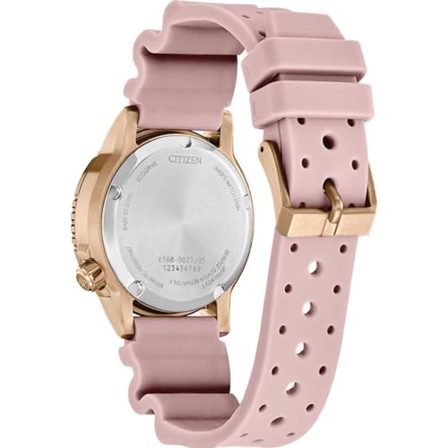 Detalle de Citizen Orologio analogico da donna Eco-Drive con cinturino in poliuretano rosa EO2023-00A