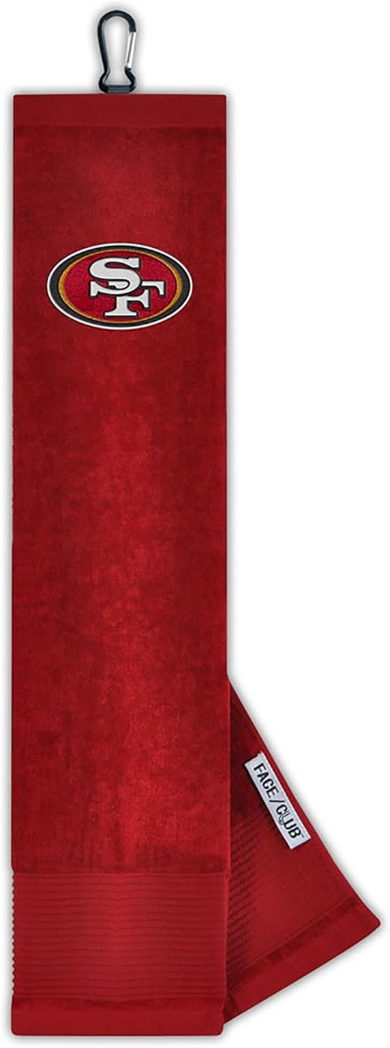 Detalle de NFL Face/Club Tri-Fold Embroidered Towel (16" x 24")