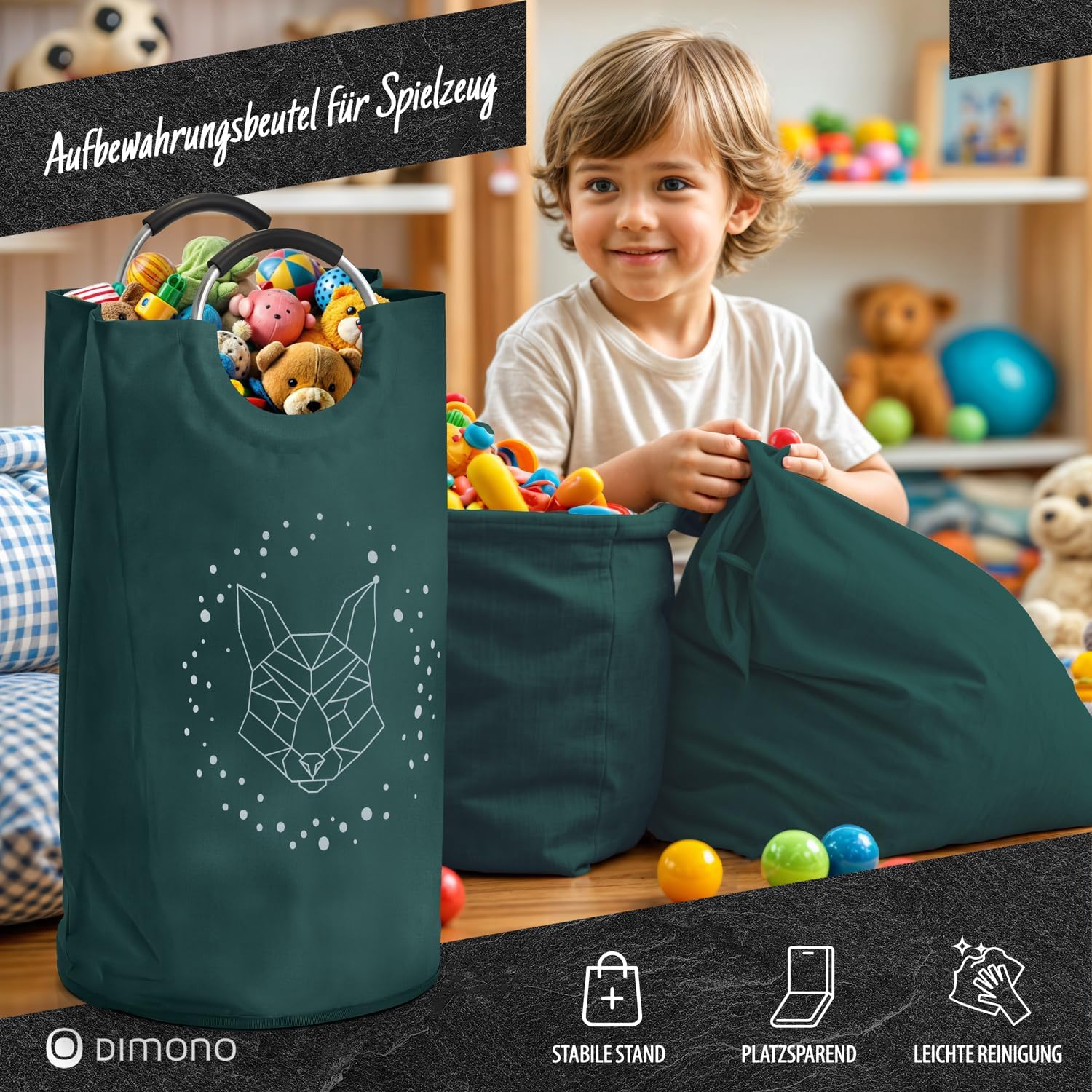 Thumbnail 4 de Dimono® Foldable Deposit Bottle Collector, 70 L Polyester Storage Bag