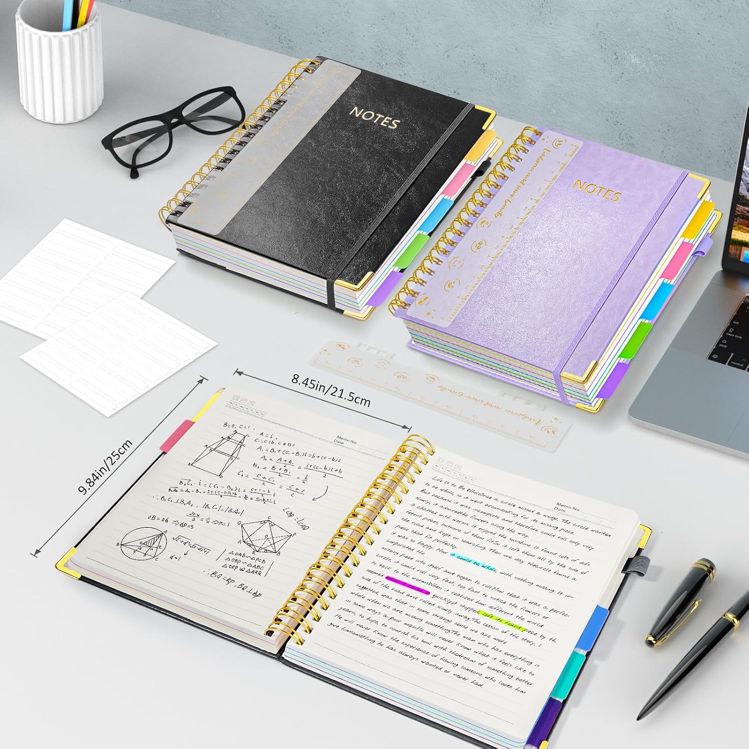 Detalle 2 de Hardcover Spiral Notebook, 300 Pages