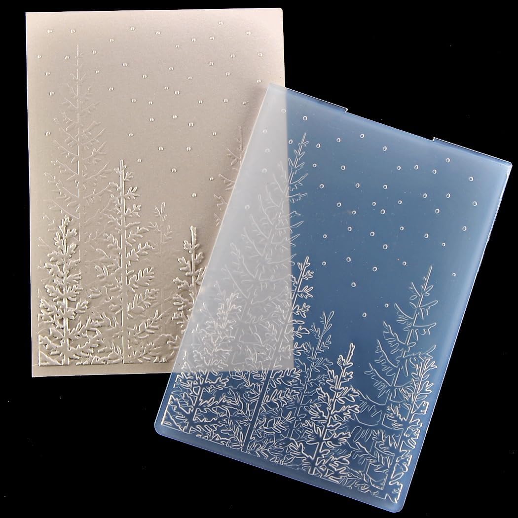 Thumbnail 3 de Kwan Crafts 3050933 3Dツリーウッドランド背景用プラスチック製エンボスフォルダー