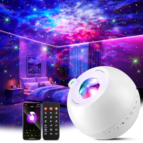 Detalle de One Fire Veilleuse Enfant Bébé 4 en 1 : projecteur galaxie, bruit blanc, Bluetooth et déco de chambre
