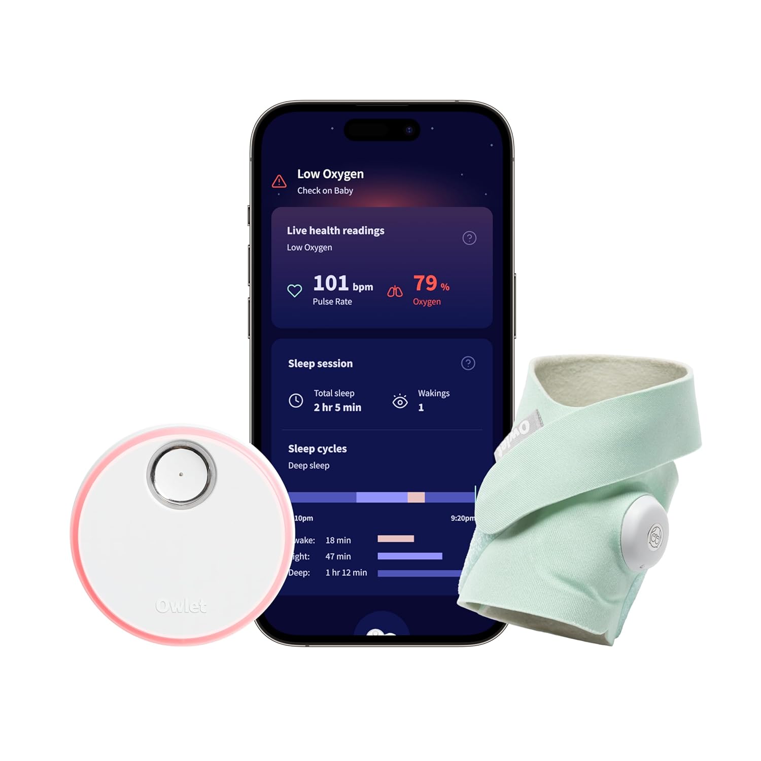 Owlet Dream Sock 6–30 lbs baby monitor