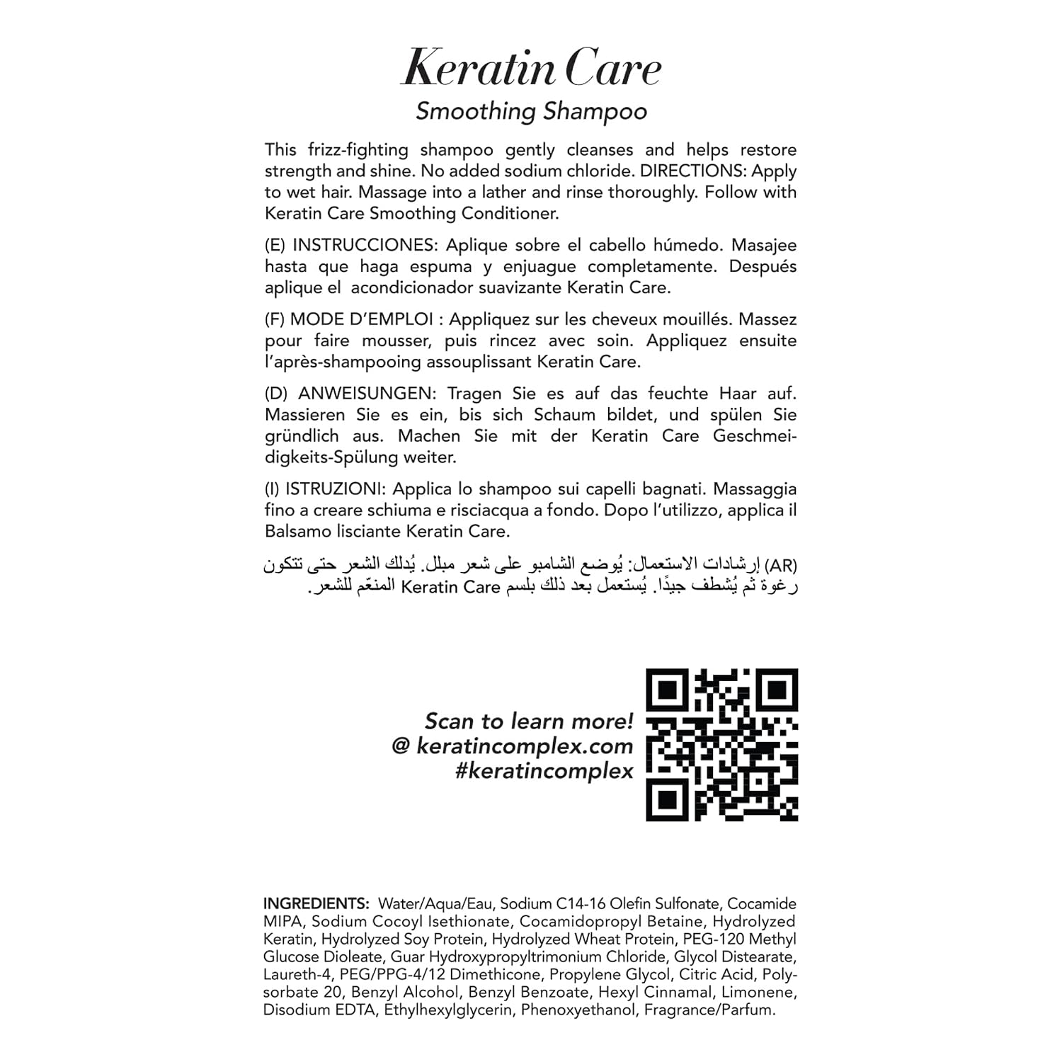 Detalle 2 de Keratin Complex Keratin Care Smoothing Shampoo 13.5 fl oz