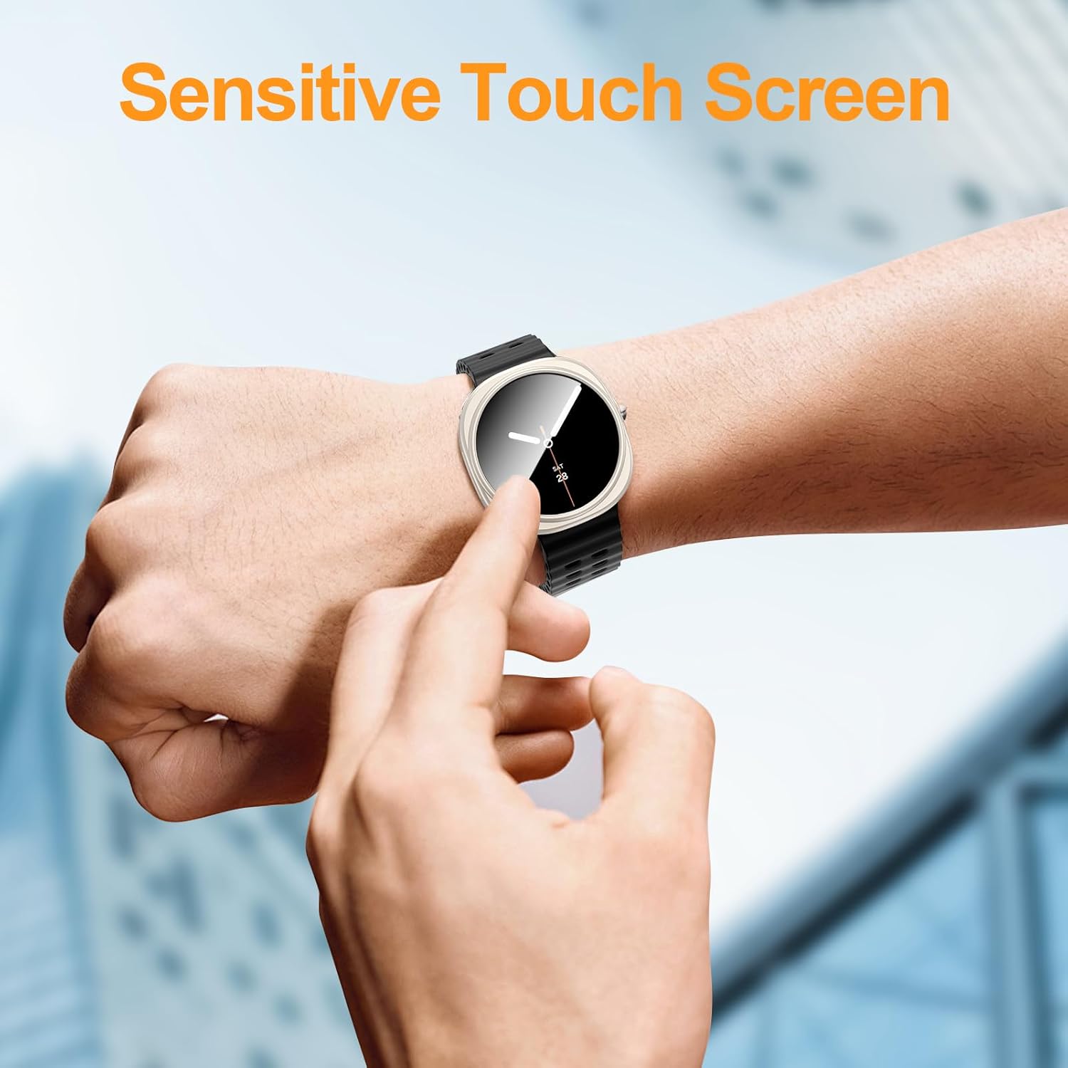 Detalle de Landhoo 6+6 Pack Screen Protector Case for Samsung Galaxy Watch 8 40mm
