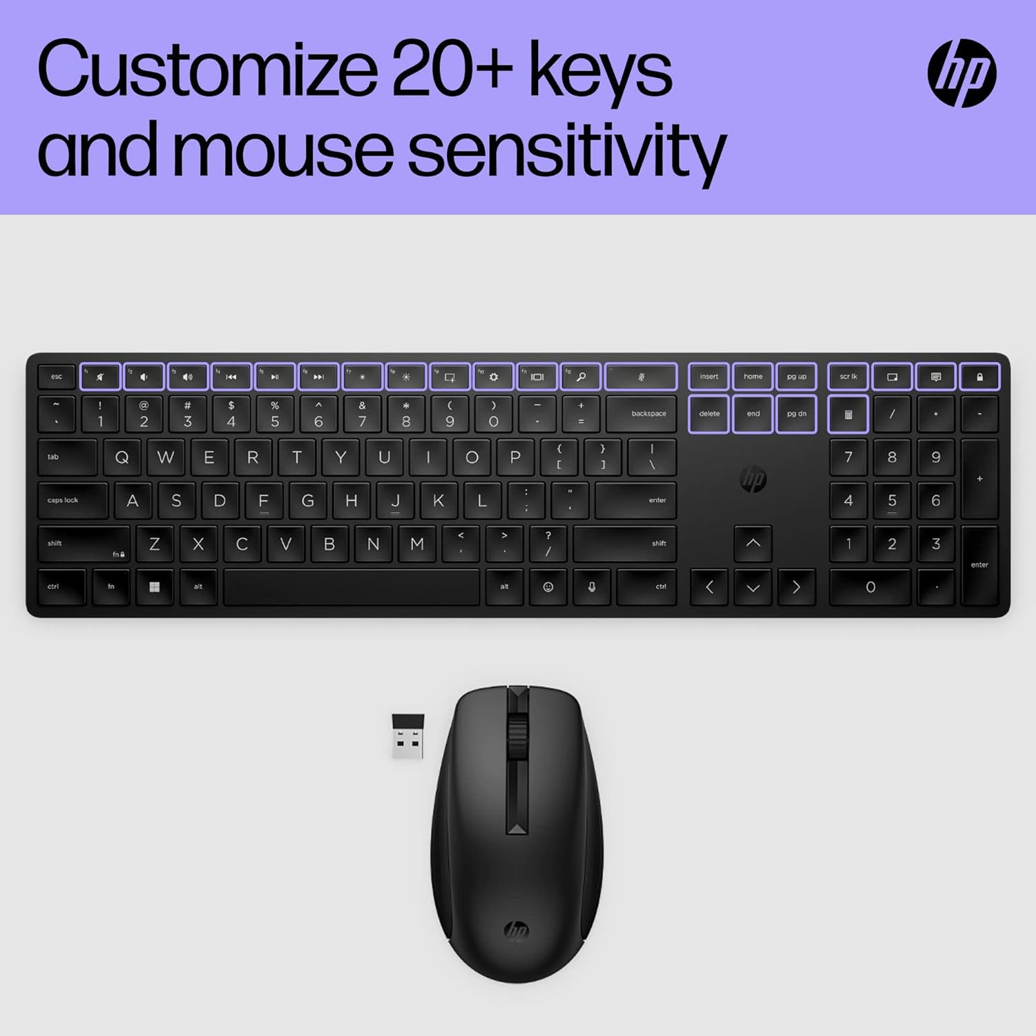 Detalle de HP 650 Programmable Wireless Keyboard & Mouse Set