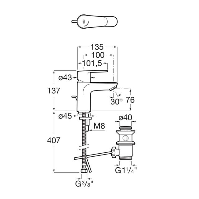 Thumbnail 2 de Roca Victoria Plus 1‑tubo con desagüe automático 💧