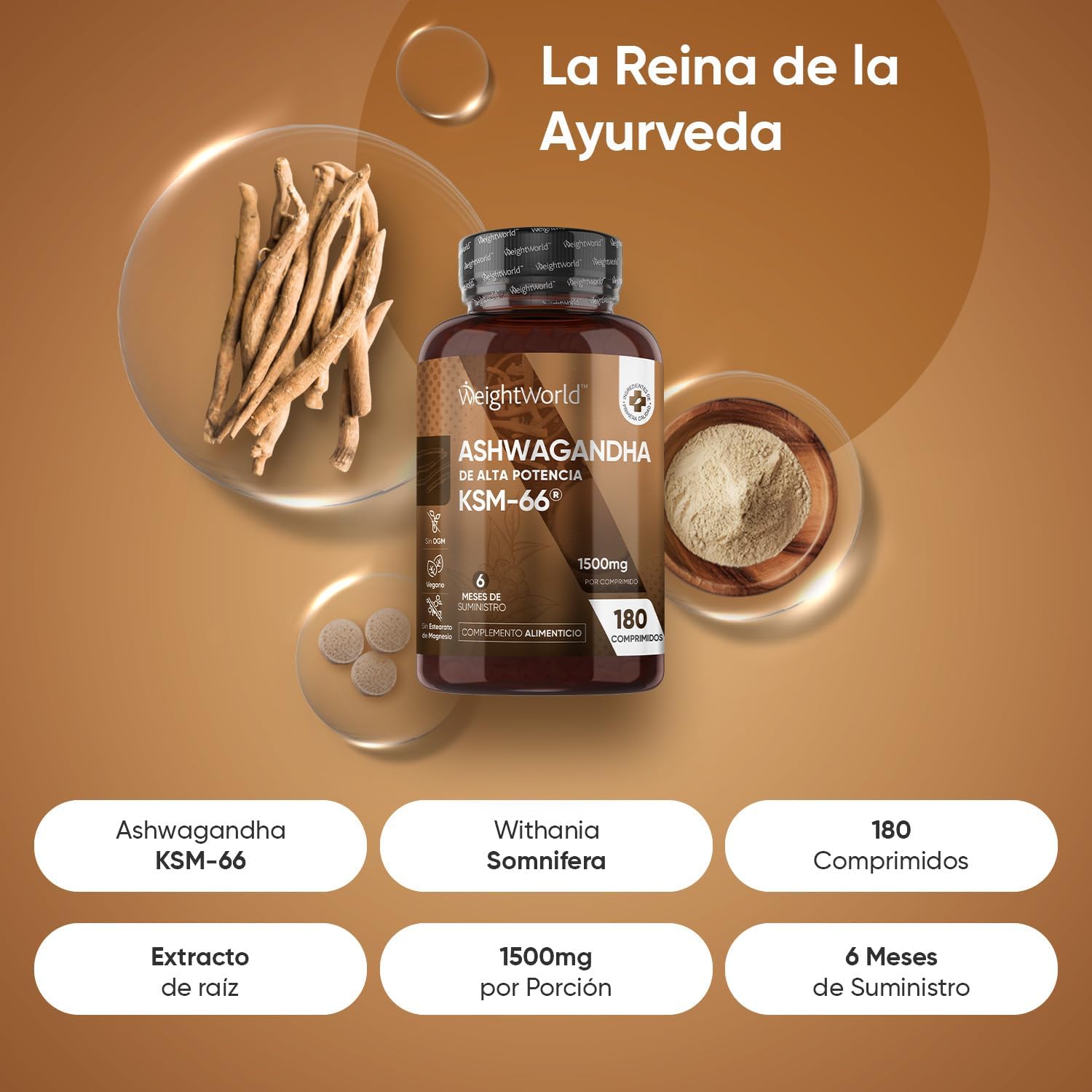 Thumbnail 1 de WeightWorld Ashwagandha KSM-66 1500mg