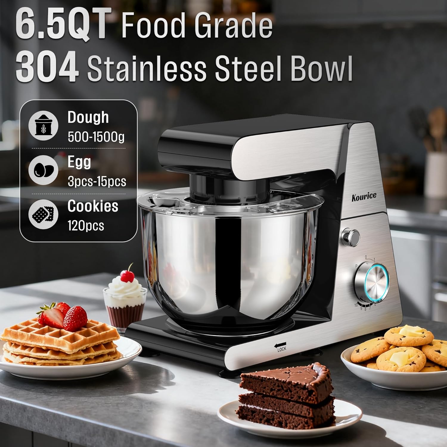 Thumbnail 4 de Stand Mixer Pro-Grade 6.5QT Bowl 🍽