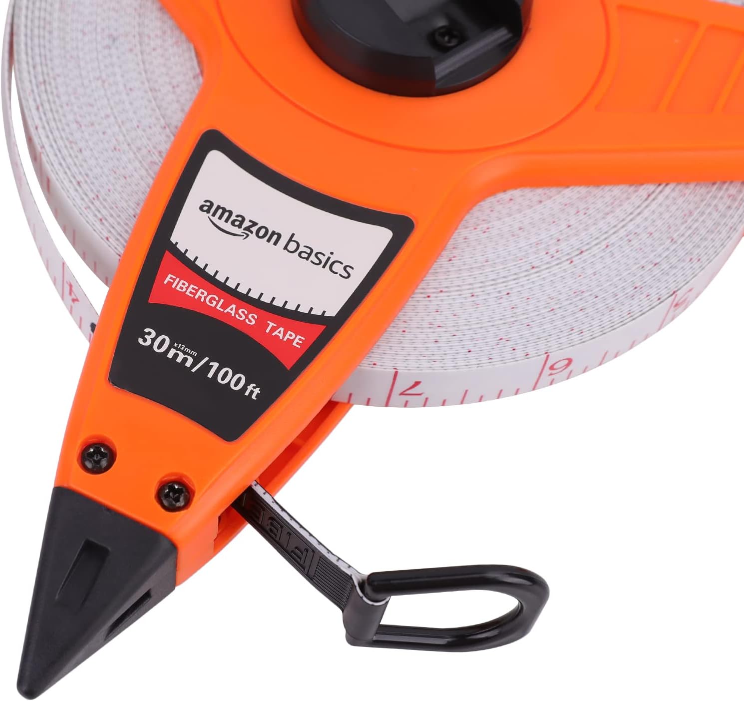 Thumbnail 1 de Amazon Basics Open Reel Fiberglass Tape Measure, 100 ft / 30.5 m