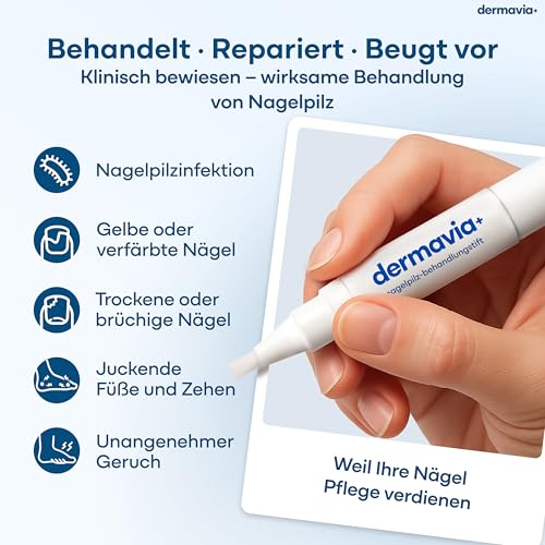 Detalle de DERMAVIA+ Nagelpilzbehandlung – Präzise 4 ml Drehstiftformel für Nagel- und Hautinfektionen