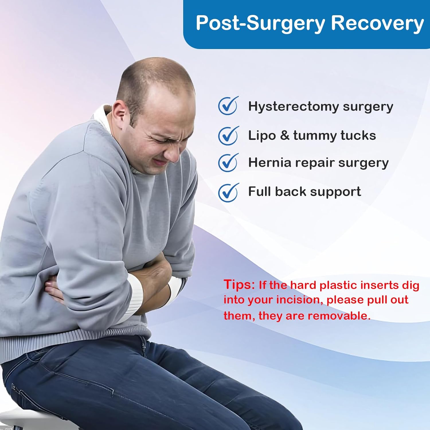 Thumbnail 4 de Paskyee Postpartum Belly Band (C-section recovery belly wrap) – Grey Waist/Pelvis Belt, L/XL