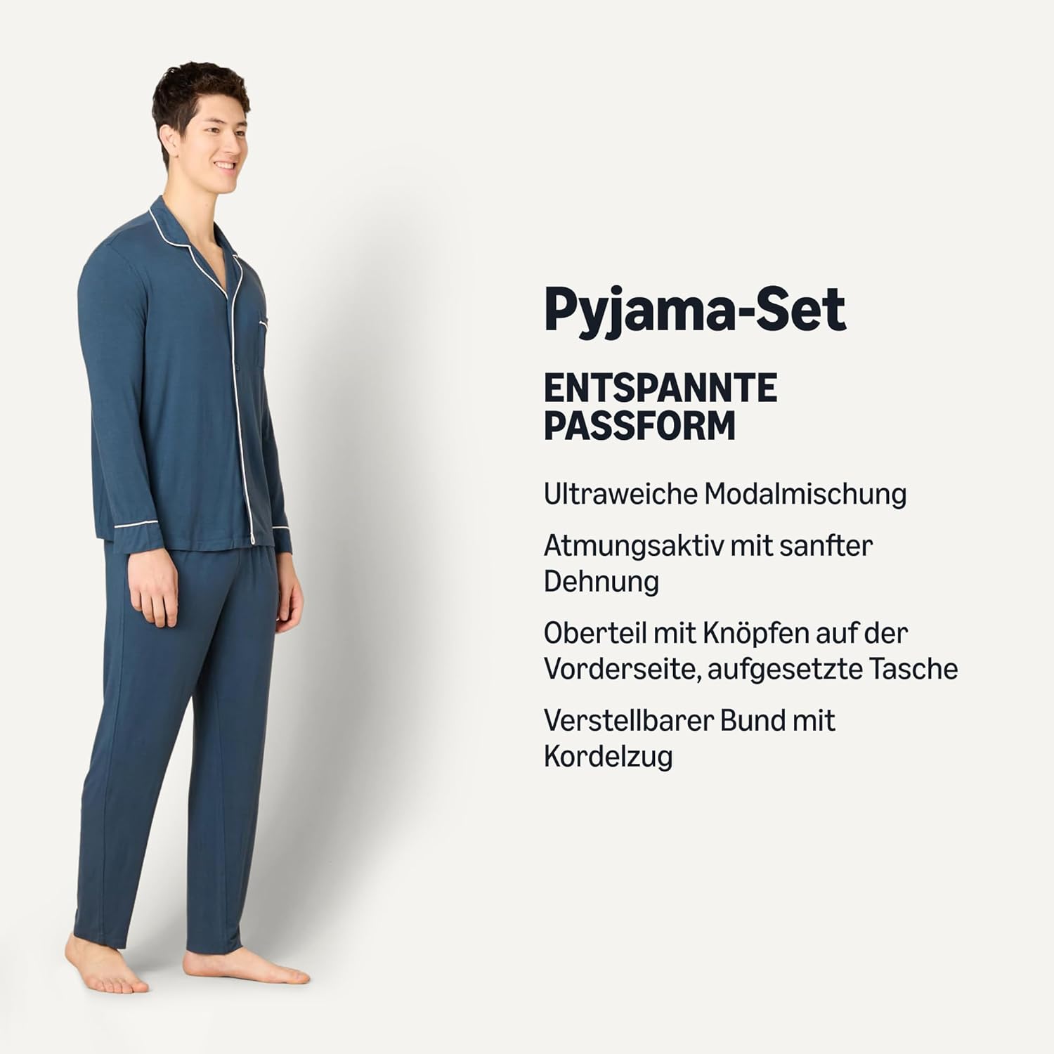 Thumbnail 3 de Amazon Essentials Herren Pyjama-Set aus Modaljersey mit Knopfleiste – bequem & atmungsaktiv
