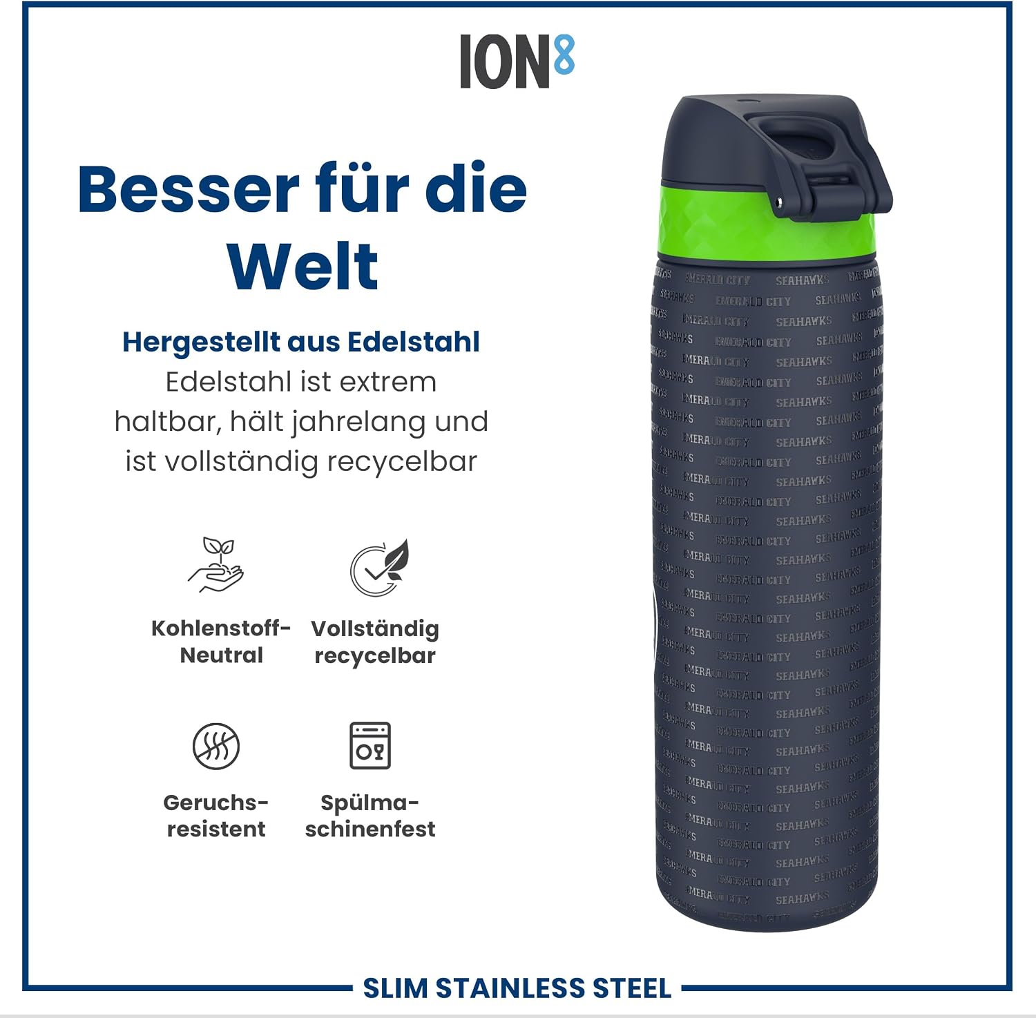 Thumbnail 5 de ion8 NFL Edelstahl-Trinkflasche đ„€