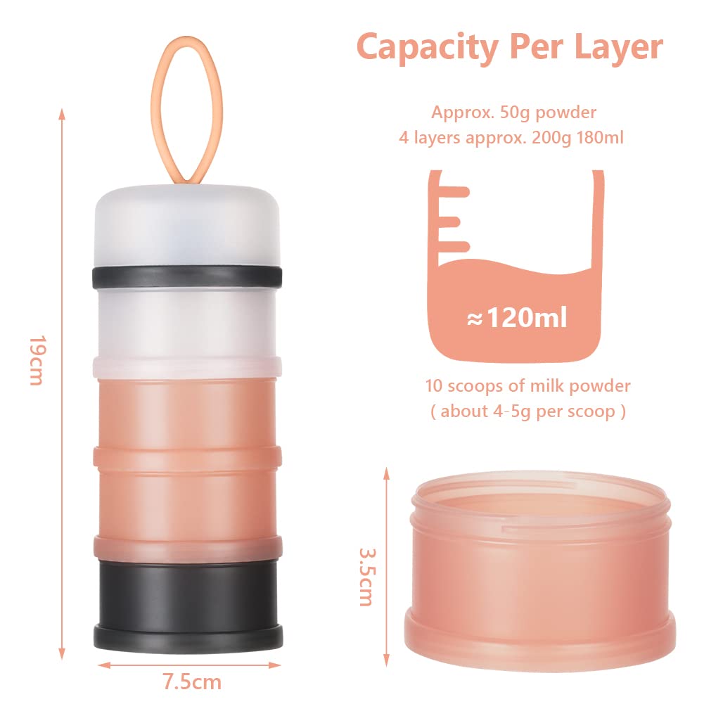 Thumbnail 1 de Vicloon Milchpulver Portionierer – 4‑Fächer, BPA-frei, stapelbar, ideal für Reisen