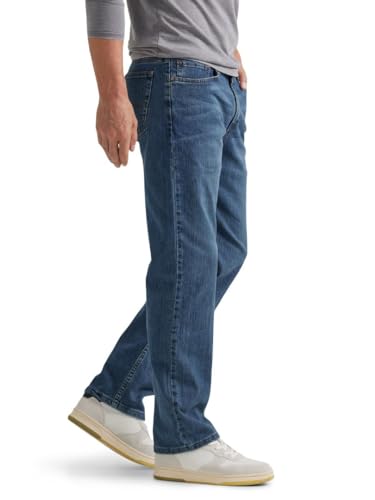 Detalle de Wrangler Authentics Men's Regular Straight Fit Jeans in Blue Ocean