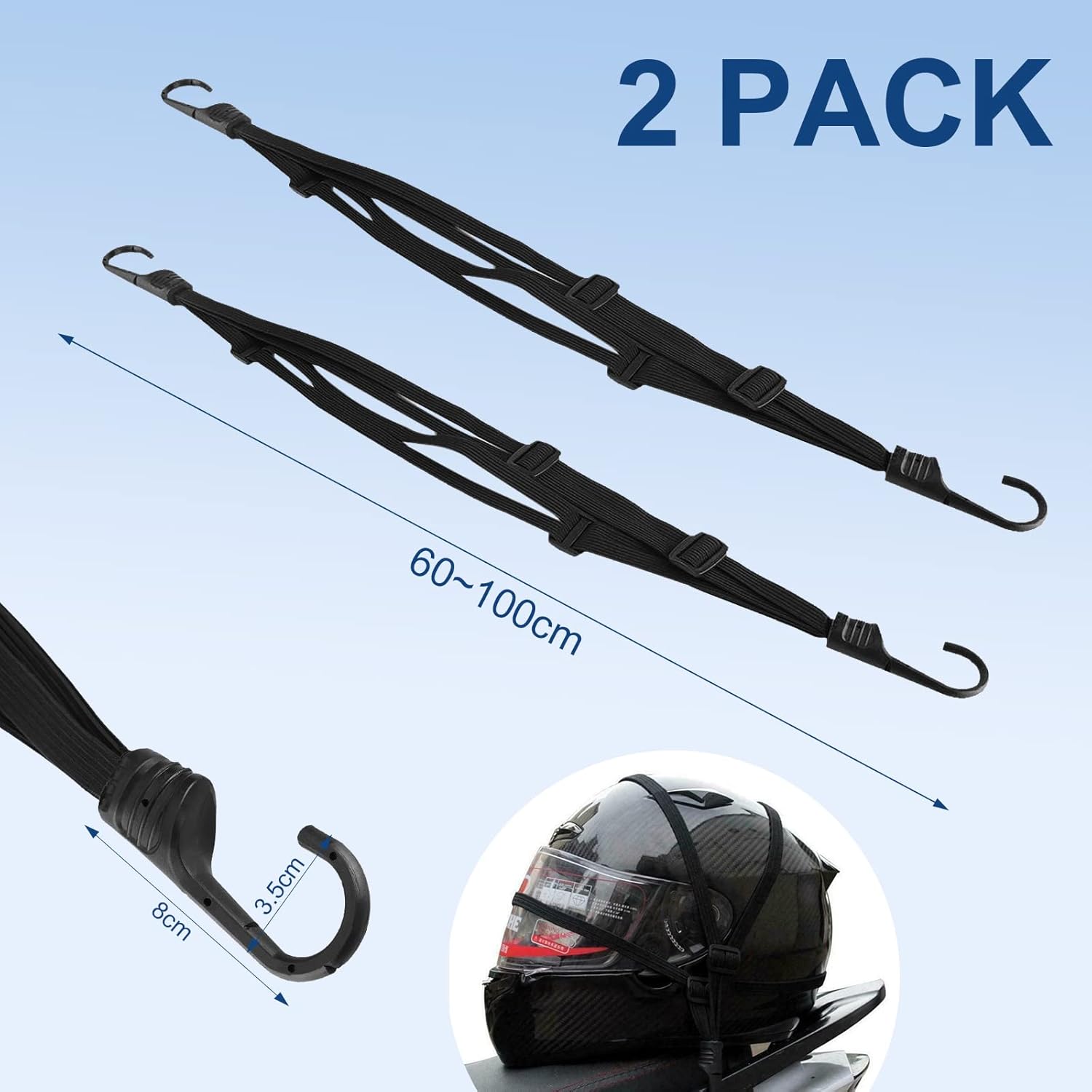 Detalle 2 de Romon Tensores Elásticos para Casco 60–110 cm