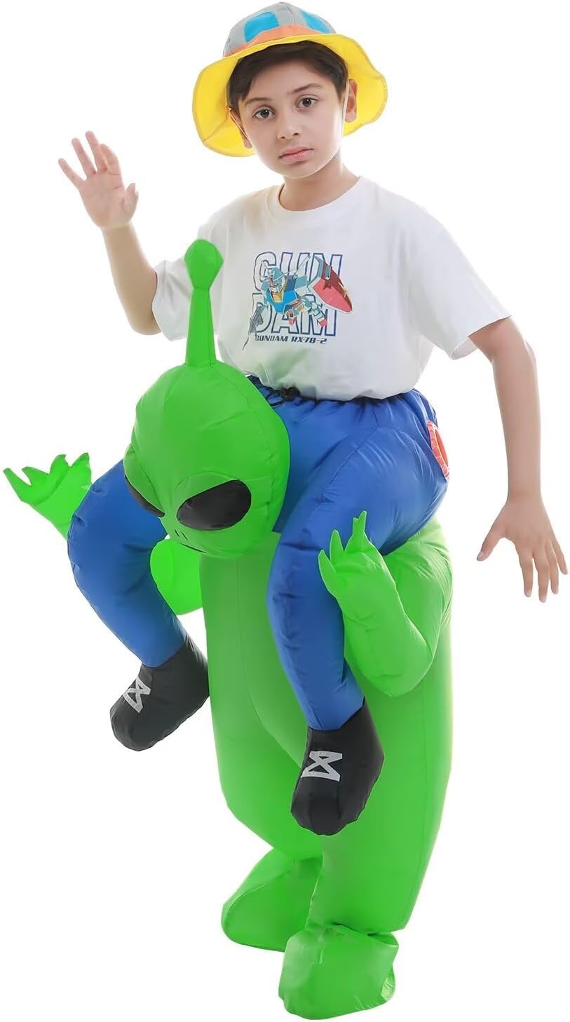 Detalle de Double Couple Inflatable Alien Ride-On Costume with Fan
