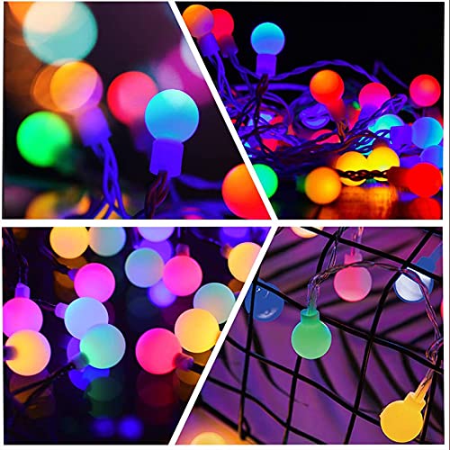 Detalle de Ligarko Fairy Lights Battery: 7M, 60 LED Globe String Lights with 8 Modes