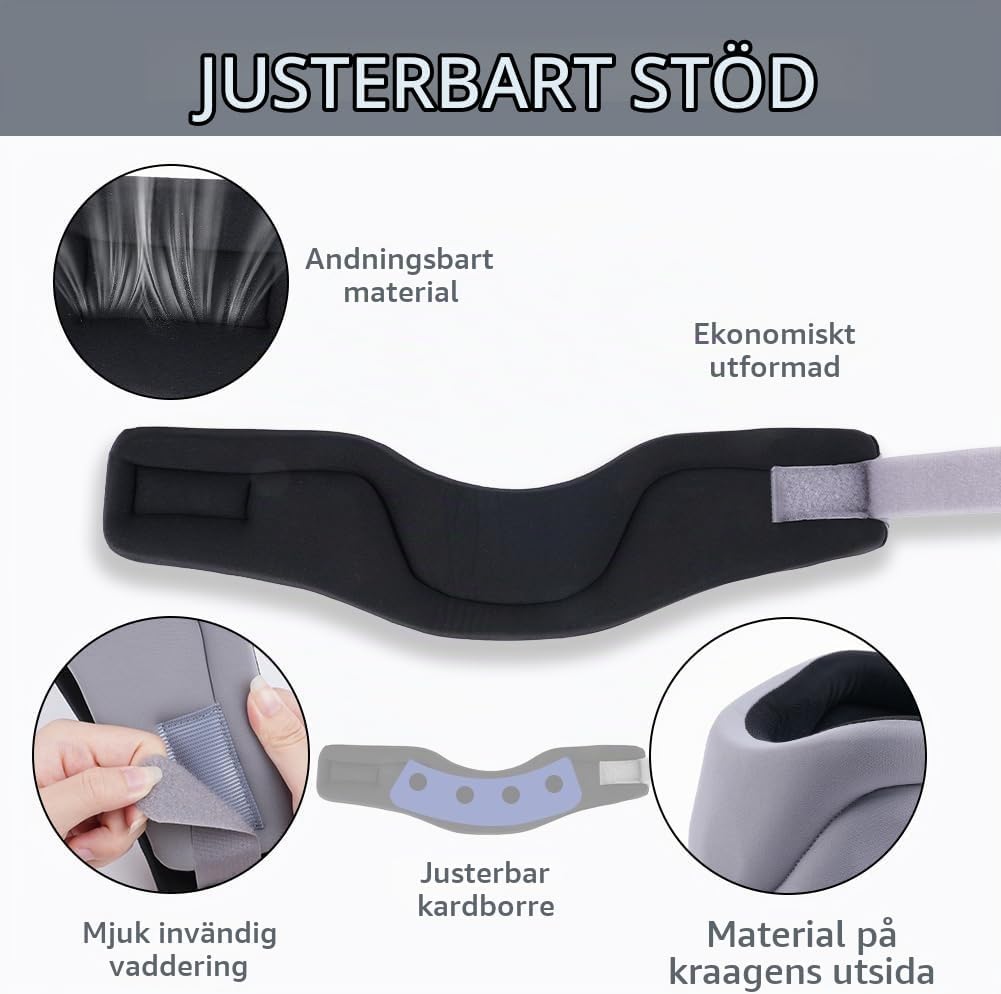 Detalle 1 de ACWOO nackkrage M i mjukt skum med justerbar kardborrestängning