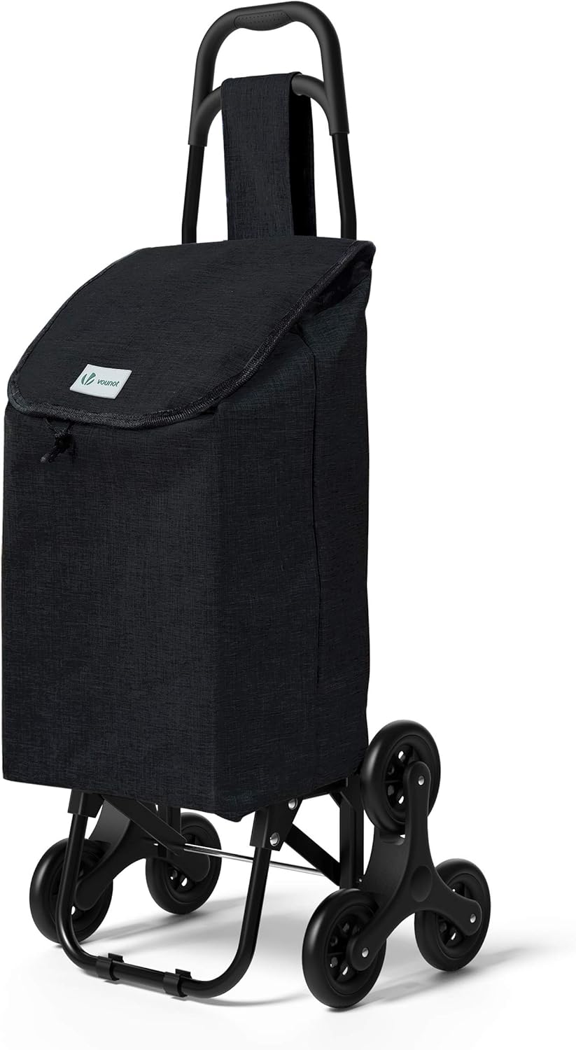 Detalle de VOUNOT Chariot de Courses 6 Roues avec Compartiment Imperméable — 2 en 1, 32 L, pliable