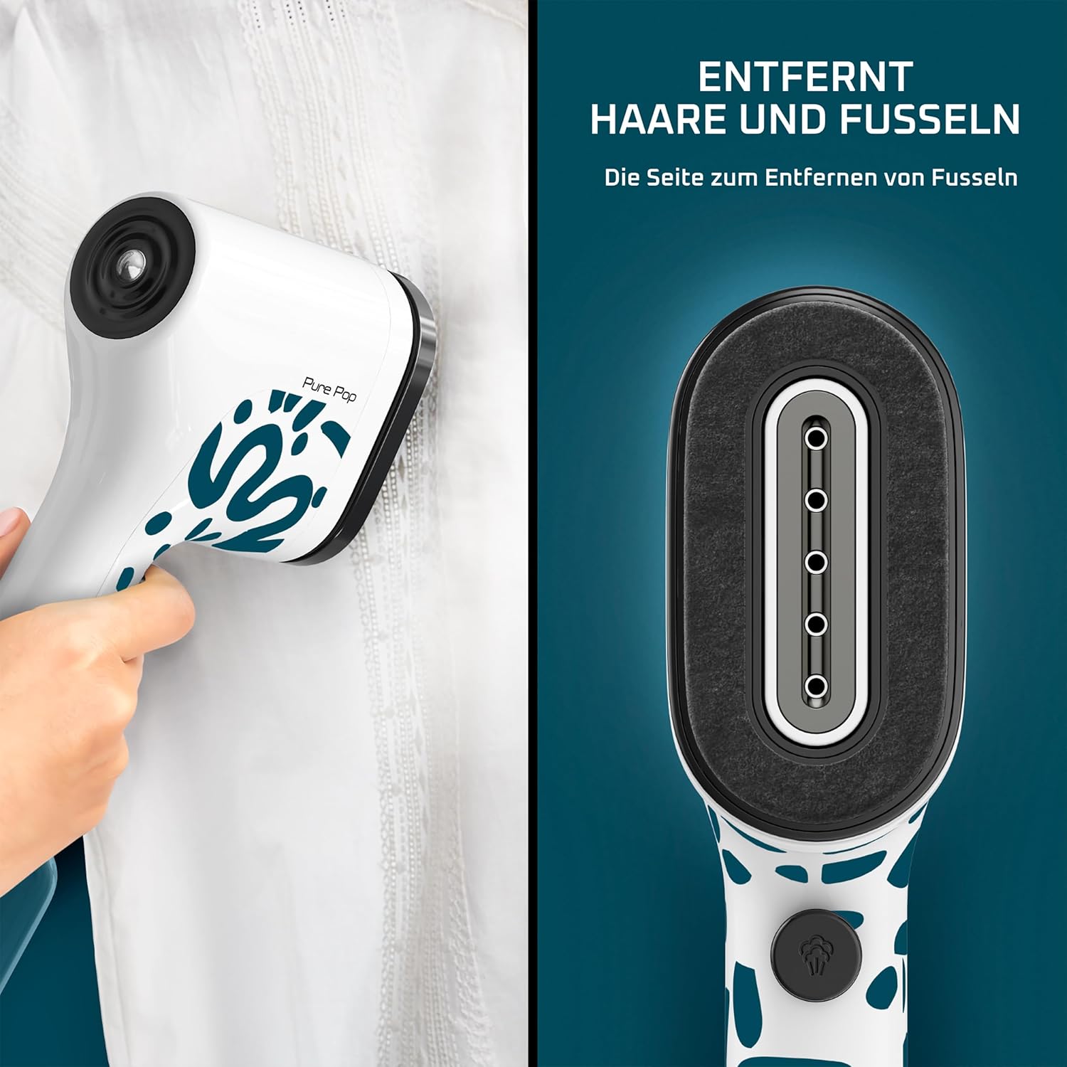 Thumbnail 6 de Tefal Pure Pop Home & Travel Dampfbürste DT2040E1 – flexible Textilpflege für Zuhause und unterwegs