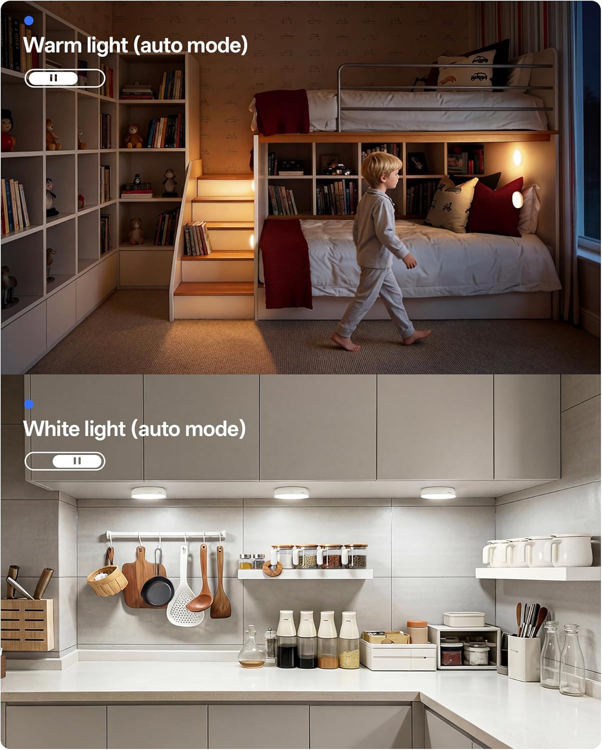 Thumbnail 4 de Homelist Motion Sensor Lights 6-pack LED puck lights