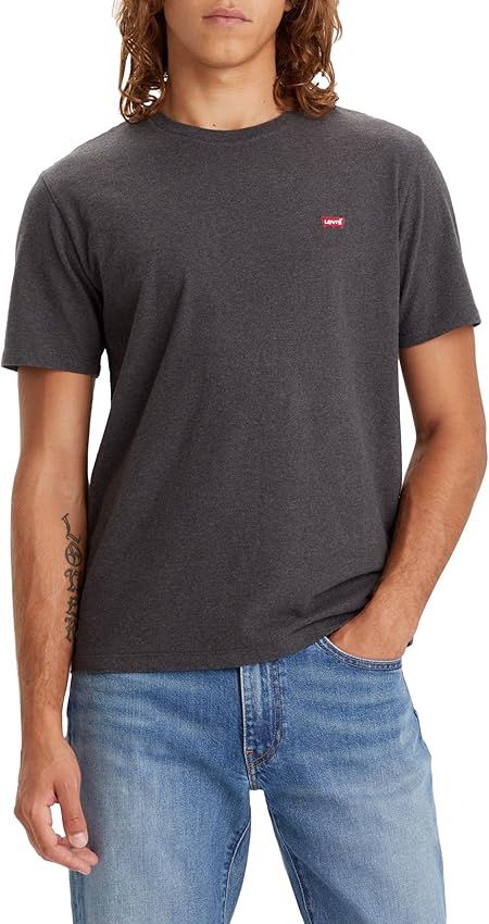 Detalle de Levi's Ss Original Housemark Tee XXL, Dark Charcoal Heather