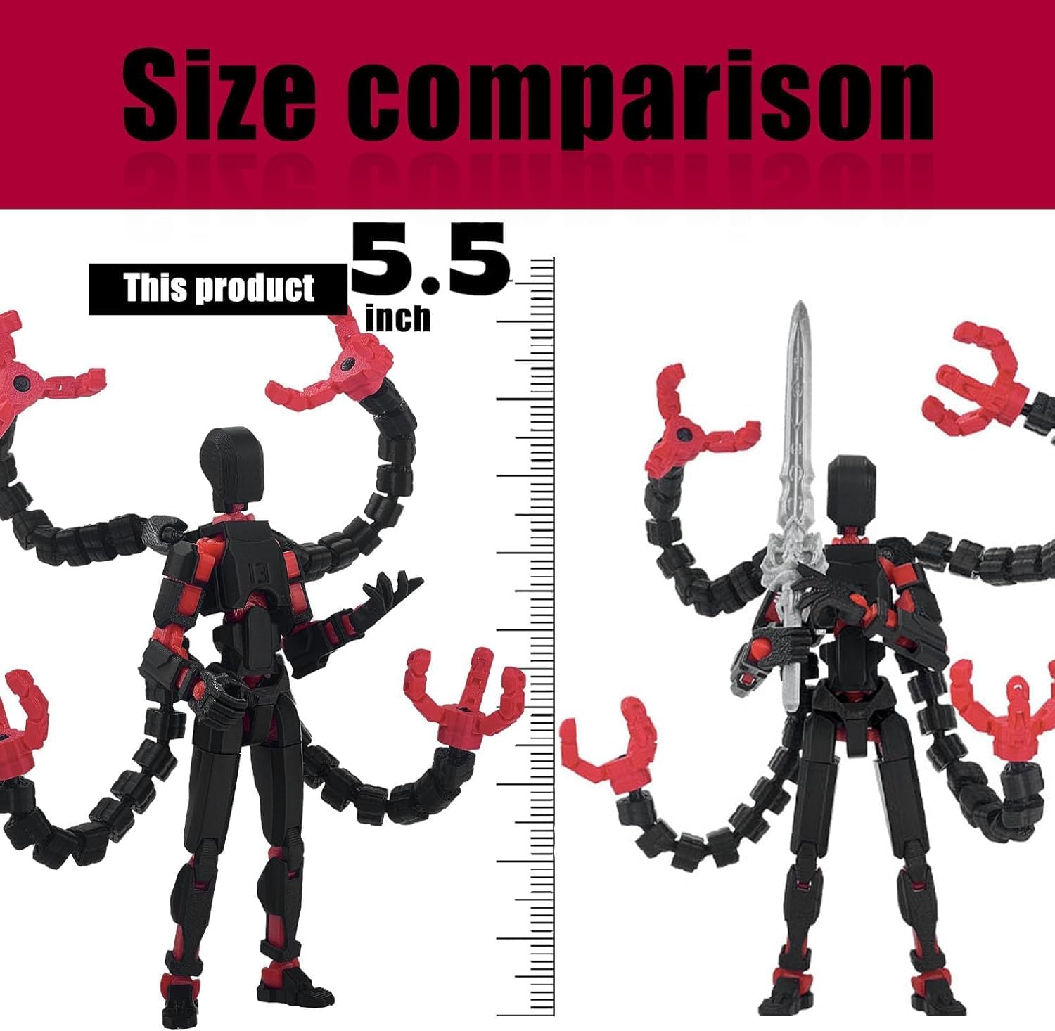 Thumbnail 2 de PkghoKids Assembly Completed T 13-Joint 3D Printed Robot Figure