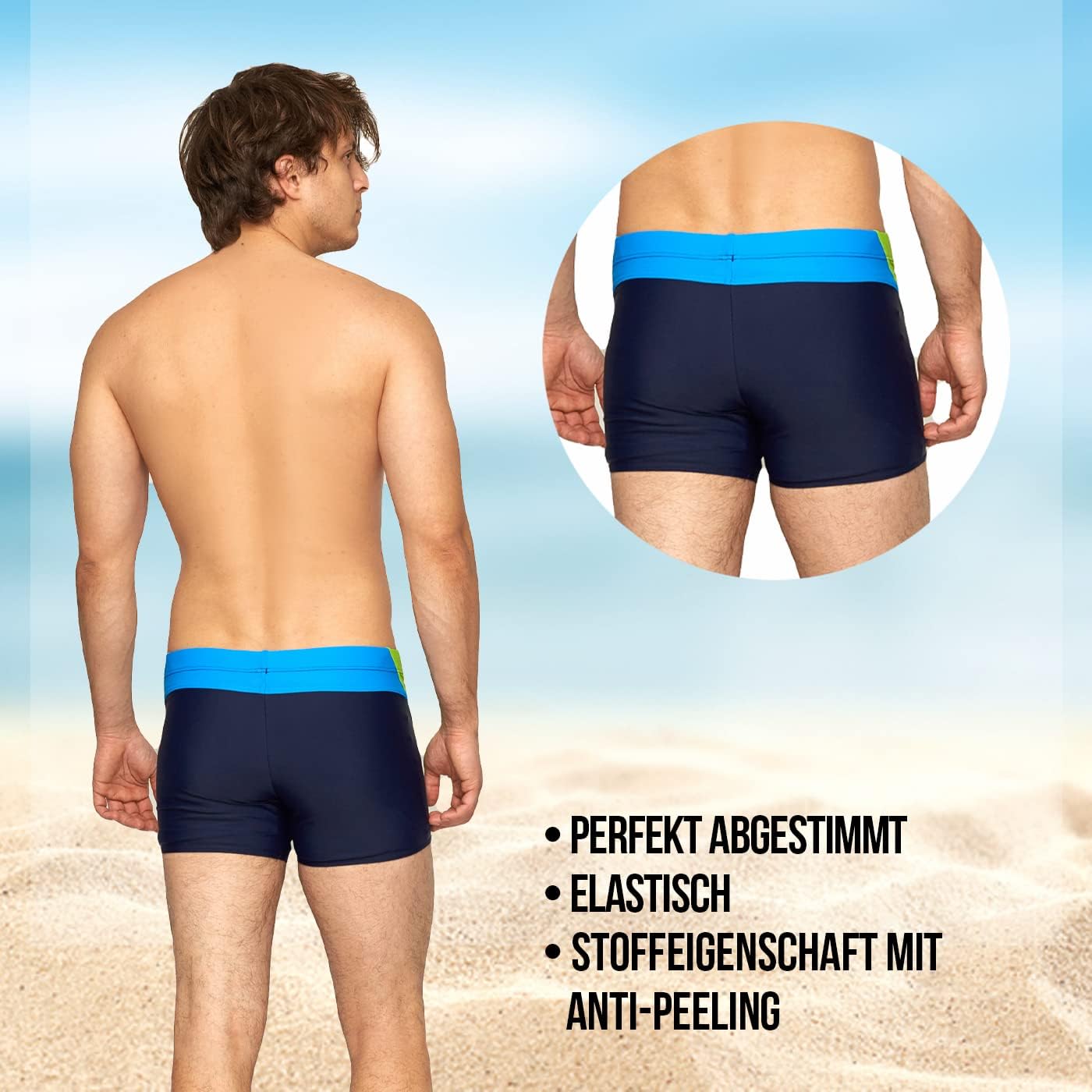 Detalle 1 de Zagano Adam Lipski Badehose 10-fach chlorresistent