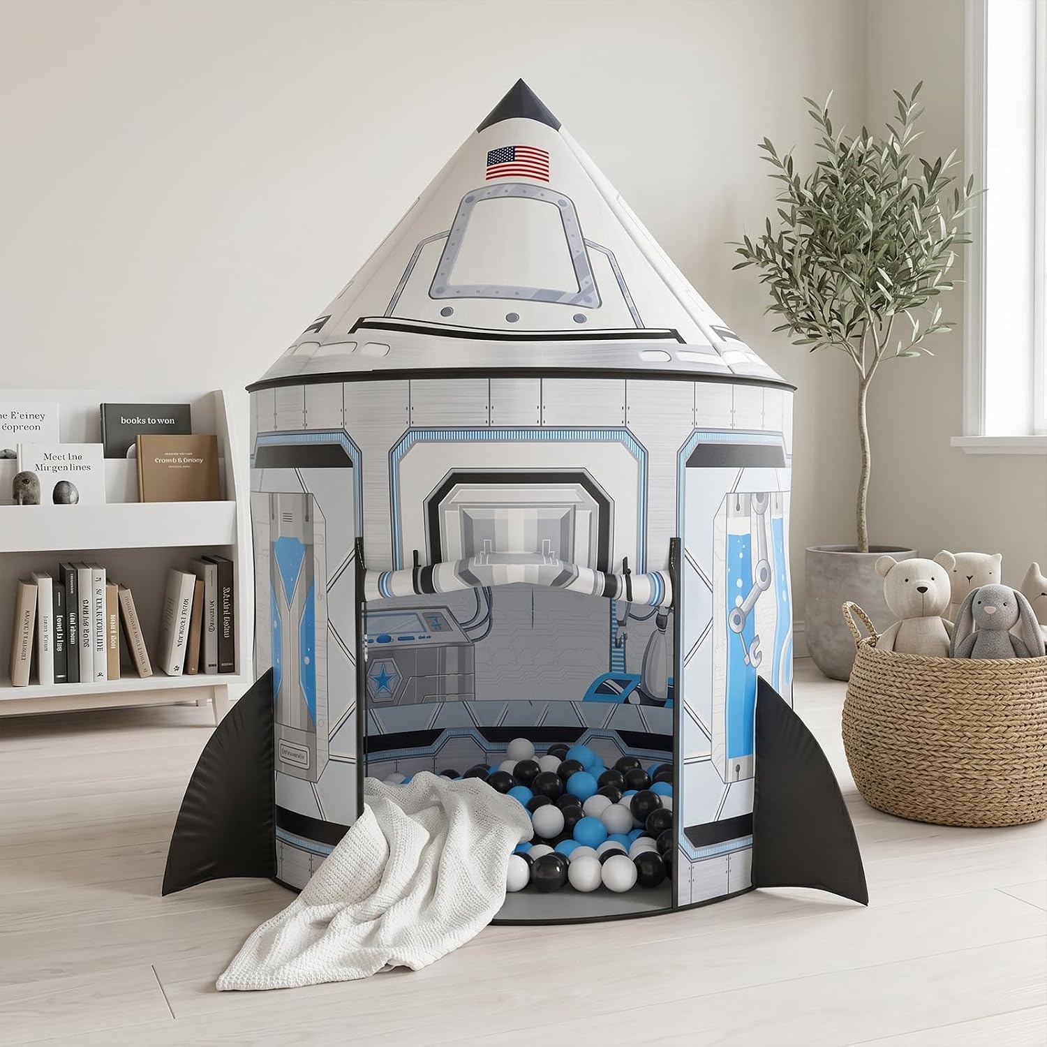 Thumbnail 4 de PigPigPen Rocket Ship Tent for Kids: Indoor/Outdoor Space Playhouse