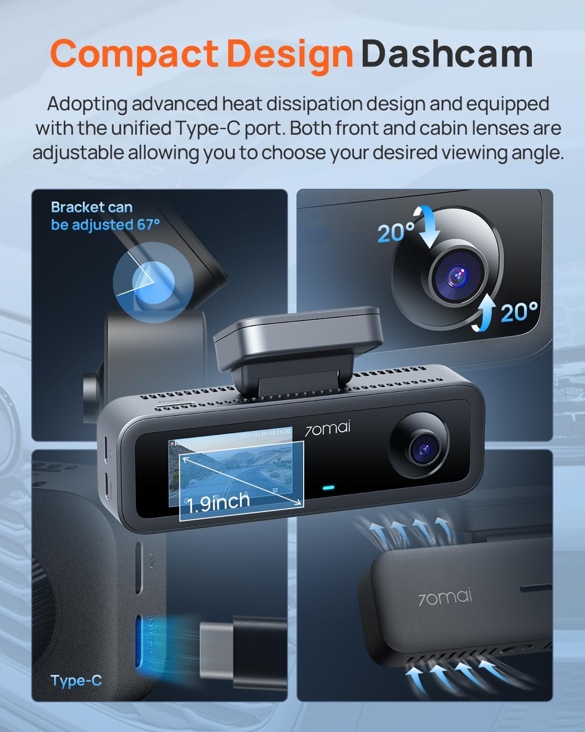 Thumbnail 6 de 70mai T800E 4K 3-Channel Dash Cam