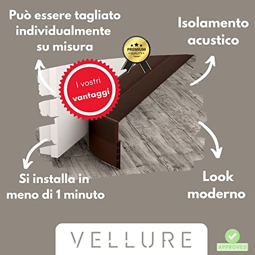 Detalle de Vellure Paraspifferi porta blindata NUOVO - Sottoporta Premium (1x marrone)