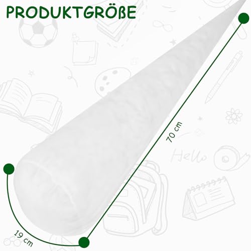 Detalle 2 de KUPITM6 Schultüte Kissen 70 cm – das flexible Innenkissen zum Befüllen