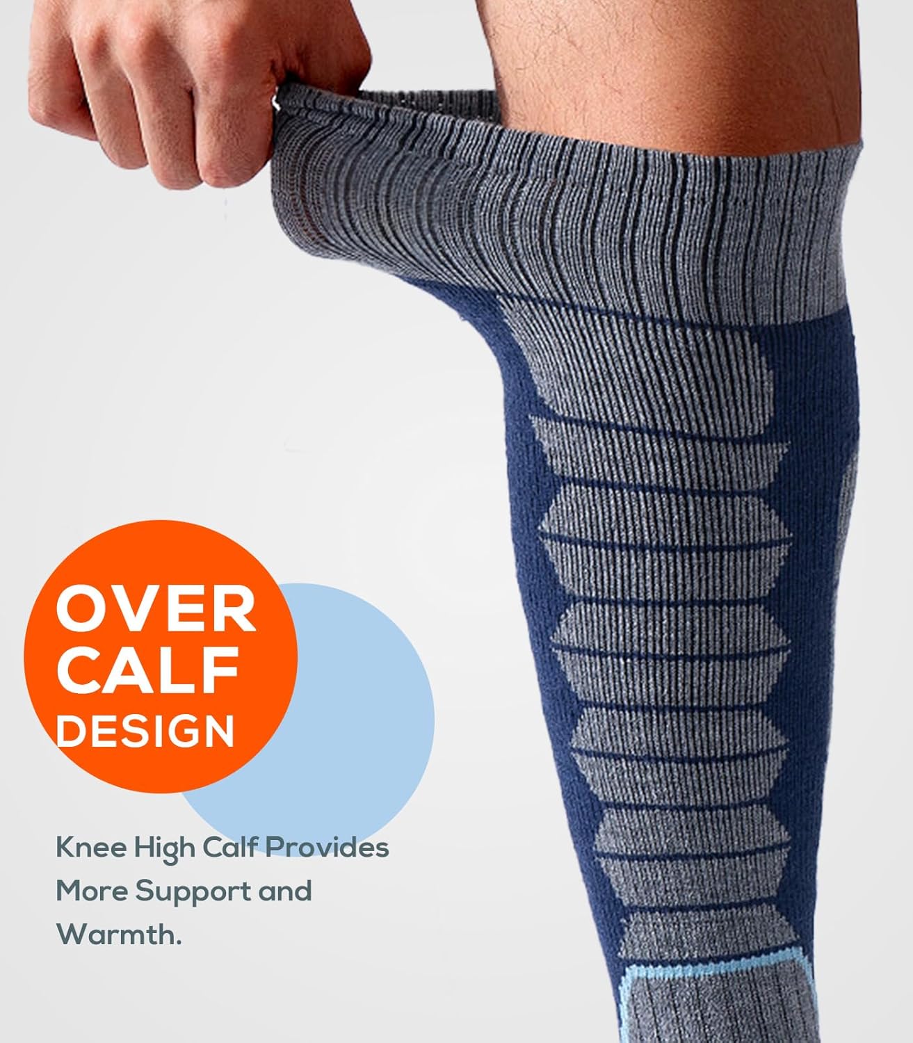 Thumbnail 4 de WEIERYA Merino Wool Ski Socks — Over-the-Calf Thermal