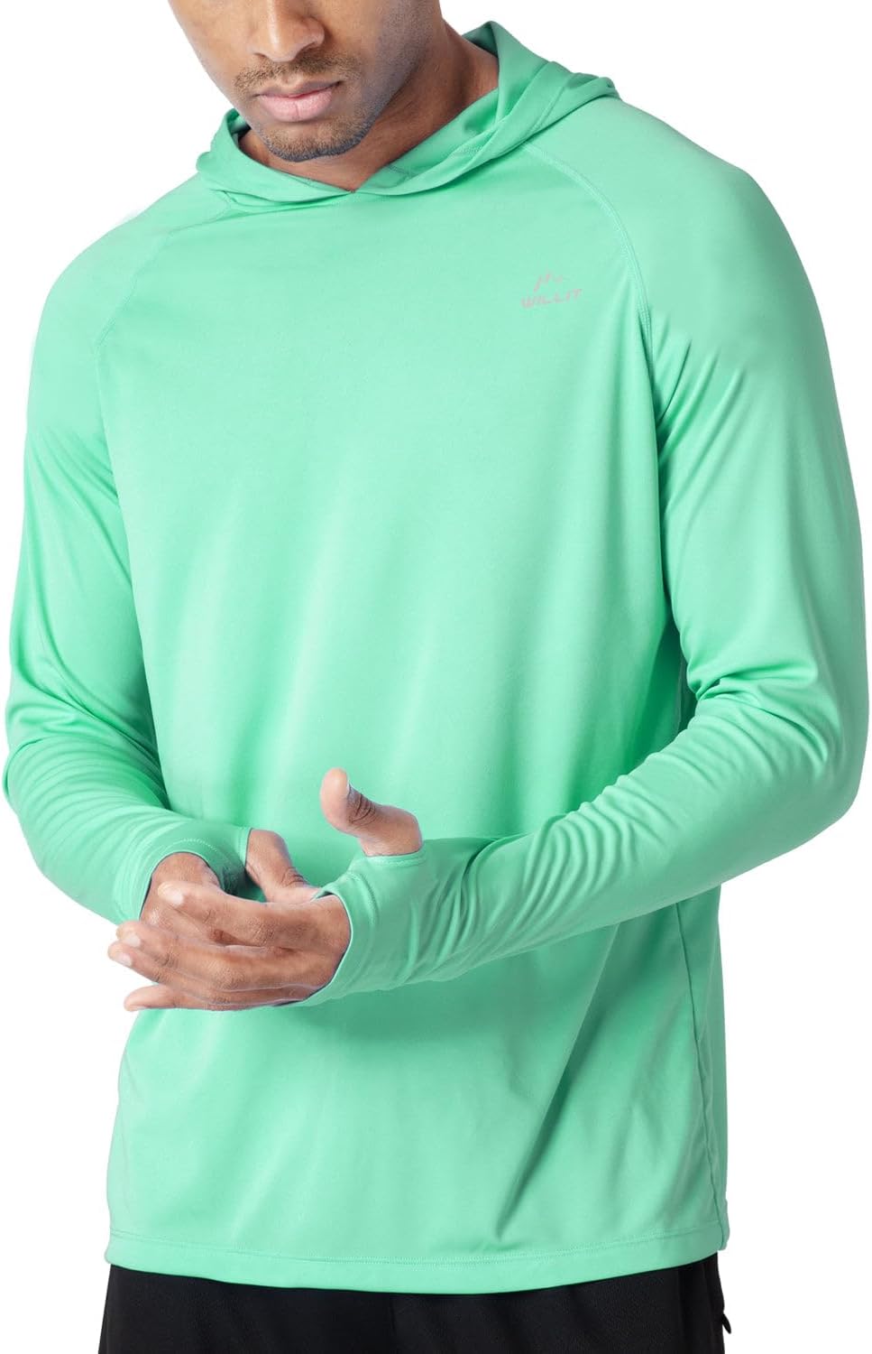 Detalle de Willit Men's UPF 50+ Sun Protection Hoodie: Lightweight Hoodie for Outdoor Activity