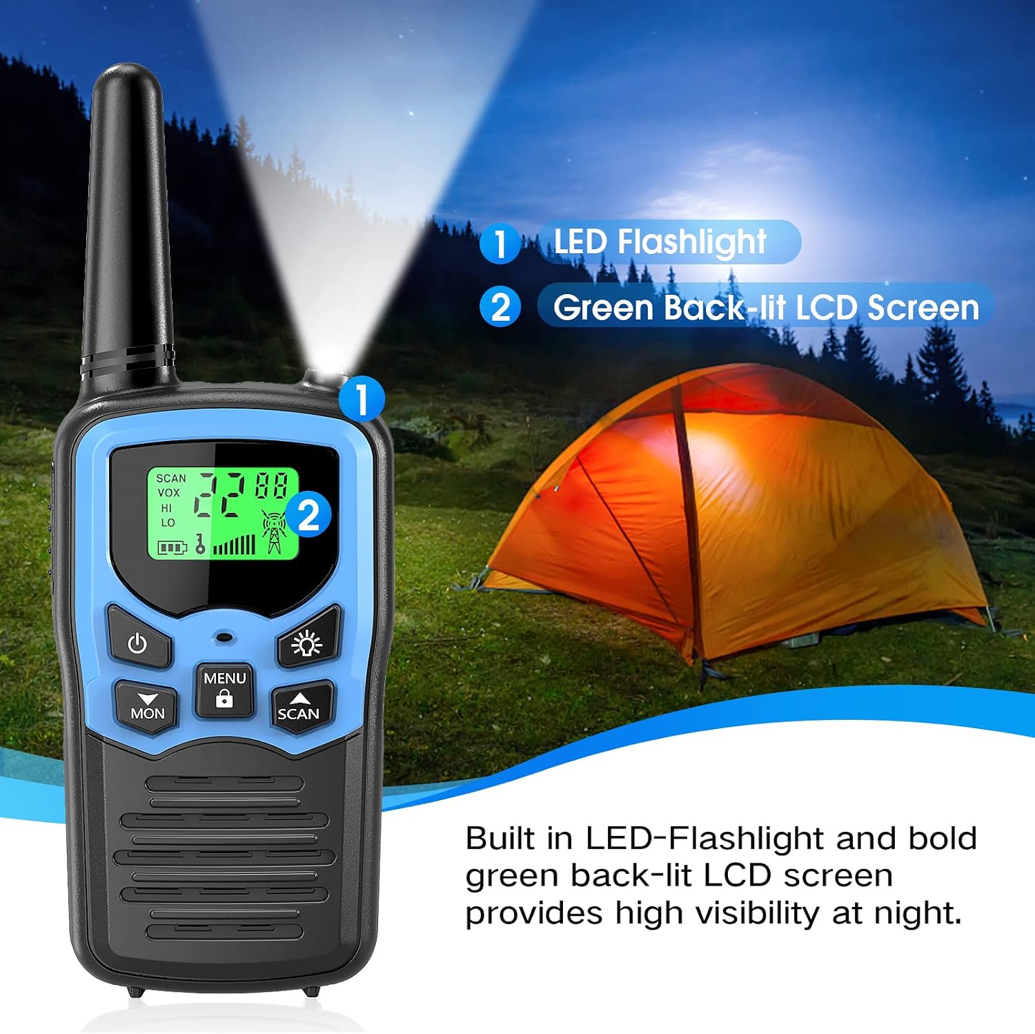 Detalle 2 de MOICO FRS Walkie-Talkies, 22 Channels