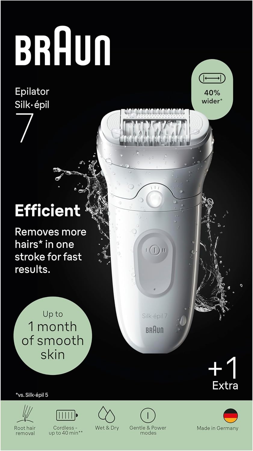 Thumbnail 6 de Braun Silk·épil 7 (7-011) Epilator with Wide Head – Wet & Dry, Silver