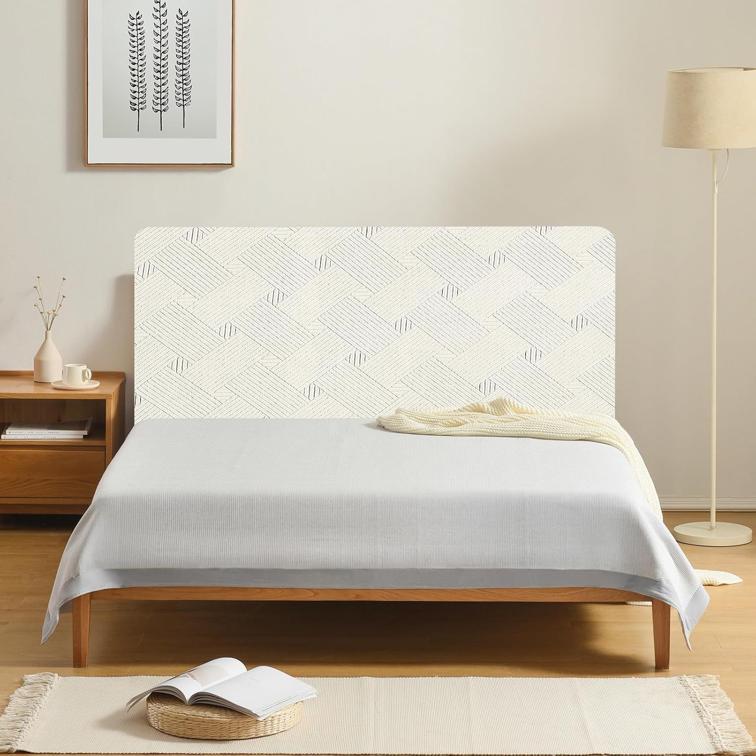 Thumbnail 1 de Ystyle Copri Testiera Letto Matrimoniale/Singolo Elasticizzata Universale 180 cm, Bianco