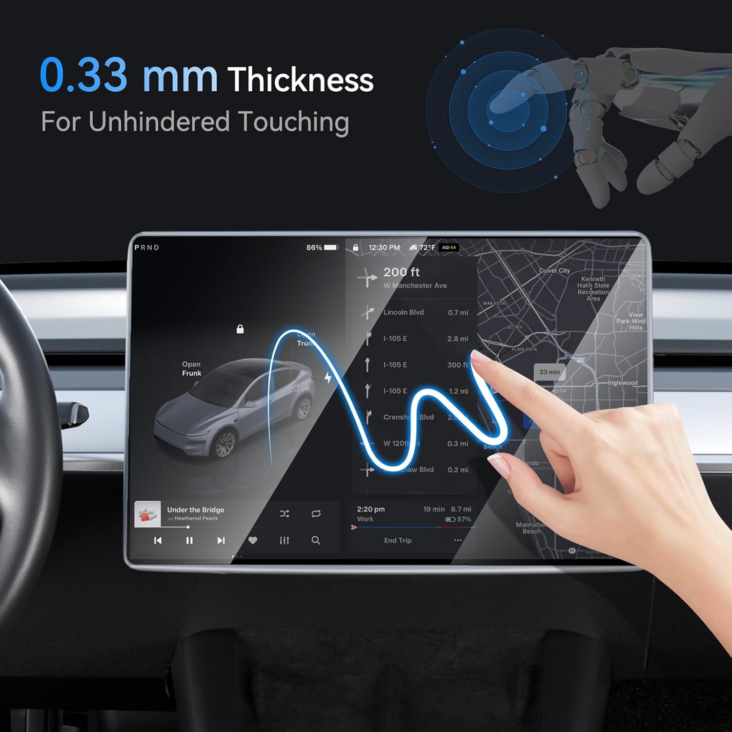 Thumbnail 6 de SUMK Screen Protector 15.4" for Model Y/3