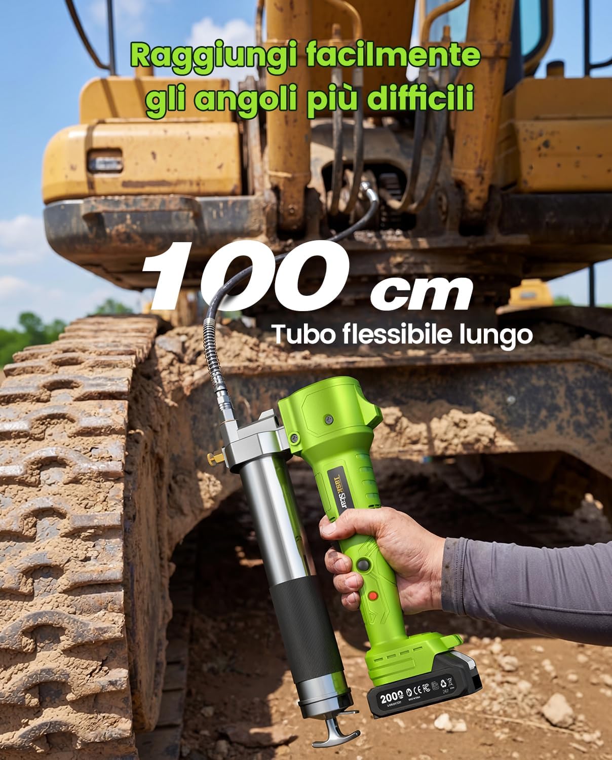 Thumbnail 6 de TaskStar Ingrassatore a Batteria 10000 PSI