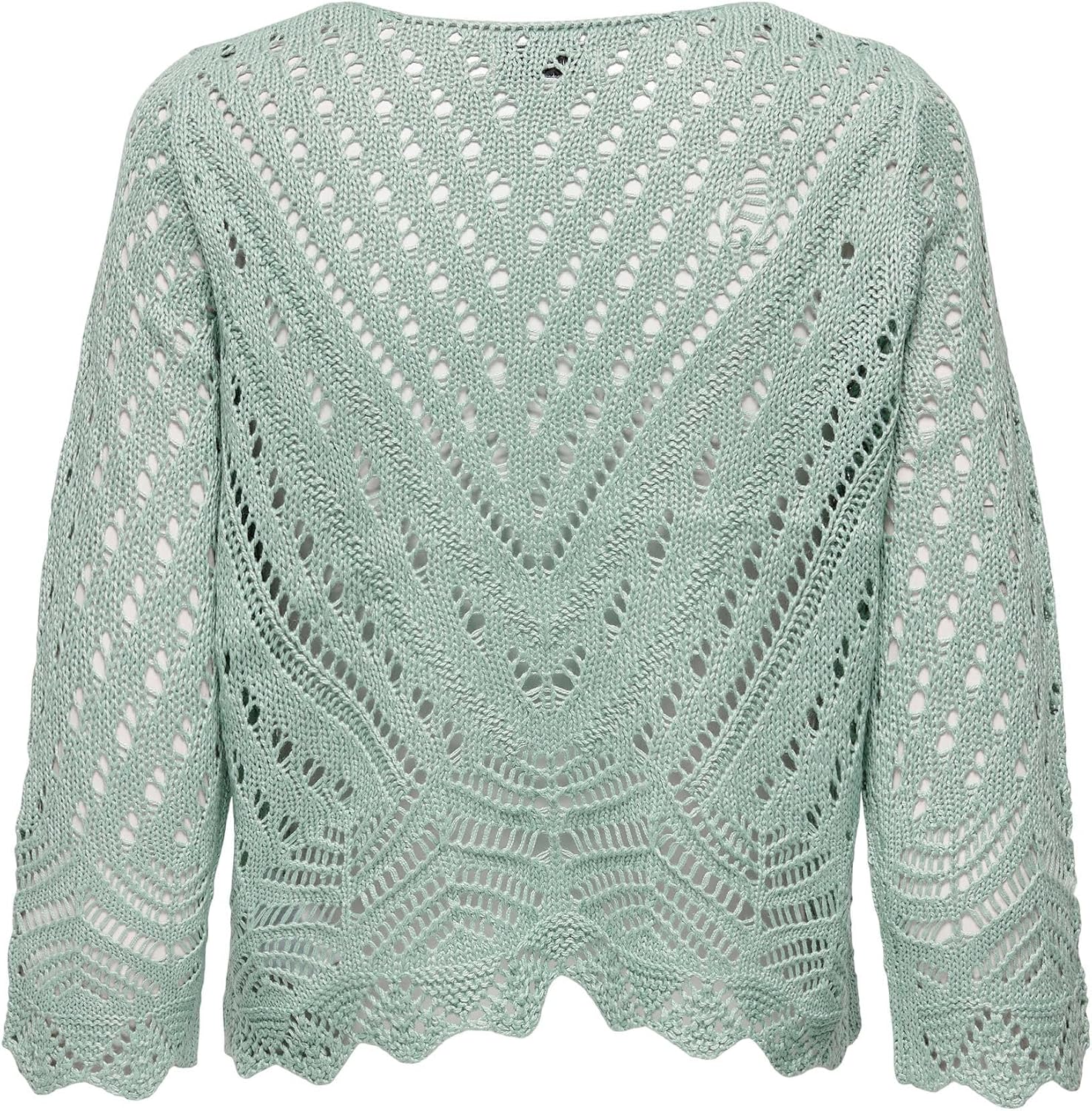 Detalle de JDY Damen Jdynew Sun 3/4 Cropped Pullover KNT Noos Gehäkeltes Hemd Mit V-Ausschnitt