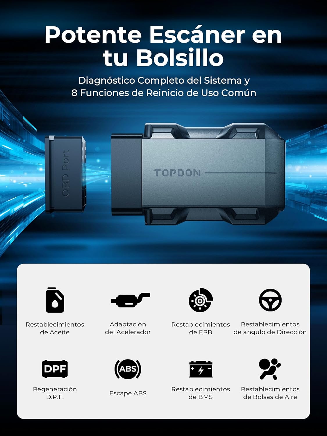 Thumbnail 2 de TOPDON Topscan OBD2 Bluetooth escáner