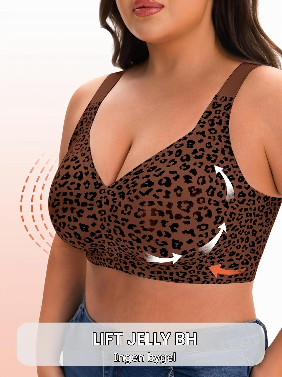 Detalle 2 de HOWIN Jelly BH – trådlös, heltäckande T-shirt-bh med vaddering, S–3XL