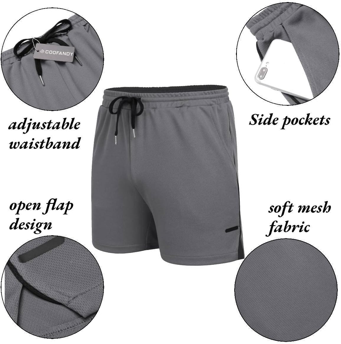 Thumbnail 5 de COOFANDY Men's Workout Shorts 5-Inch