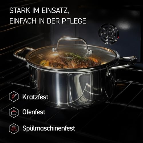Thumbnail 6 de HexClad Premium Glasdeckel 30 cm – Pfannendeckel mit Dampfauslass