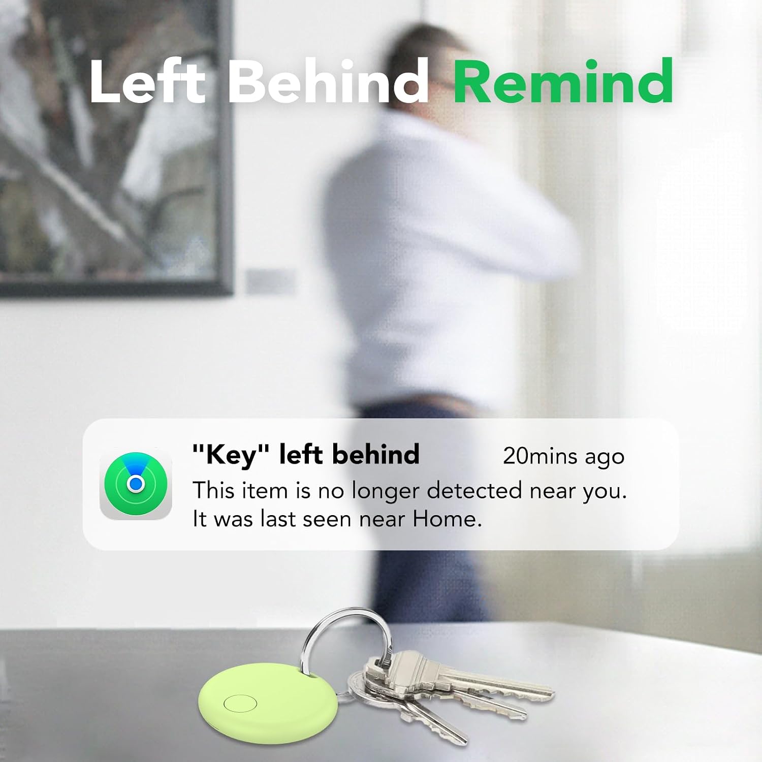 Detalle de Smart Tracker Tags 4 Pezzi – Compatibile con Apple Find My (iOS) | IP67, Batteria Sostituibile